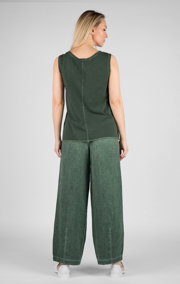 брюки  265 зеленый  лен пк блуза 119 тр пк (2)