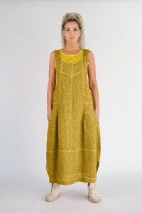 Сарафан 546 лен пк (4) желтый 2