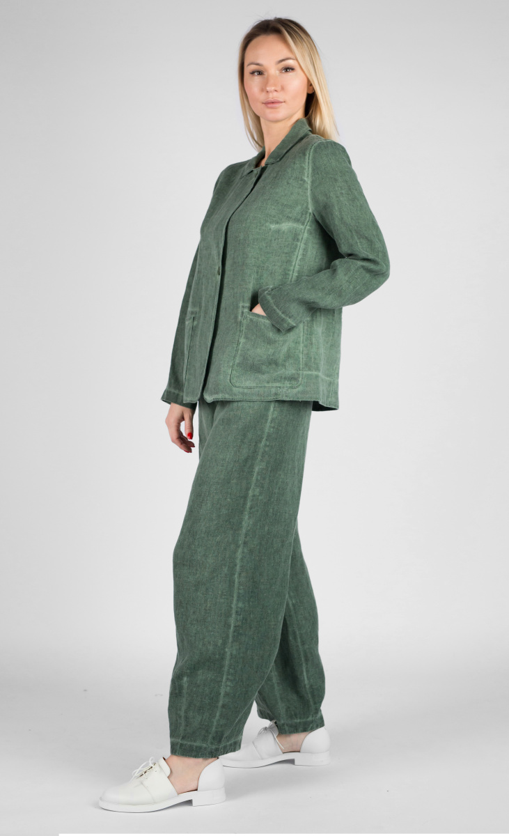 жакет 367 лен пк брюки  265 лен зеленый (2)