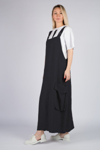 сарафан 533 лен черный (1)