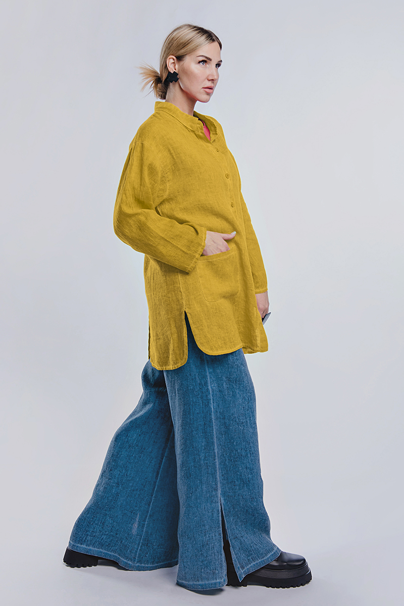 туника 1834 лен пк, бр. 263 лен пк (2) желтый