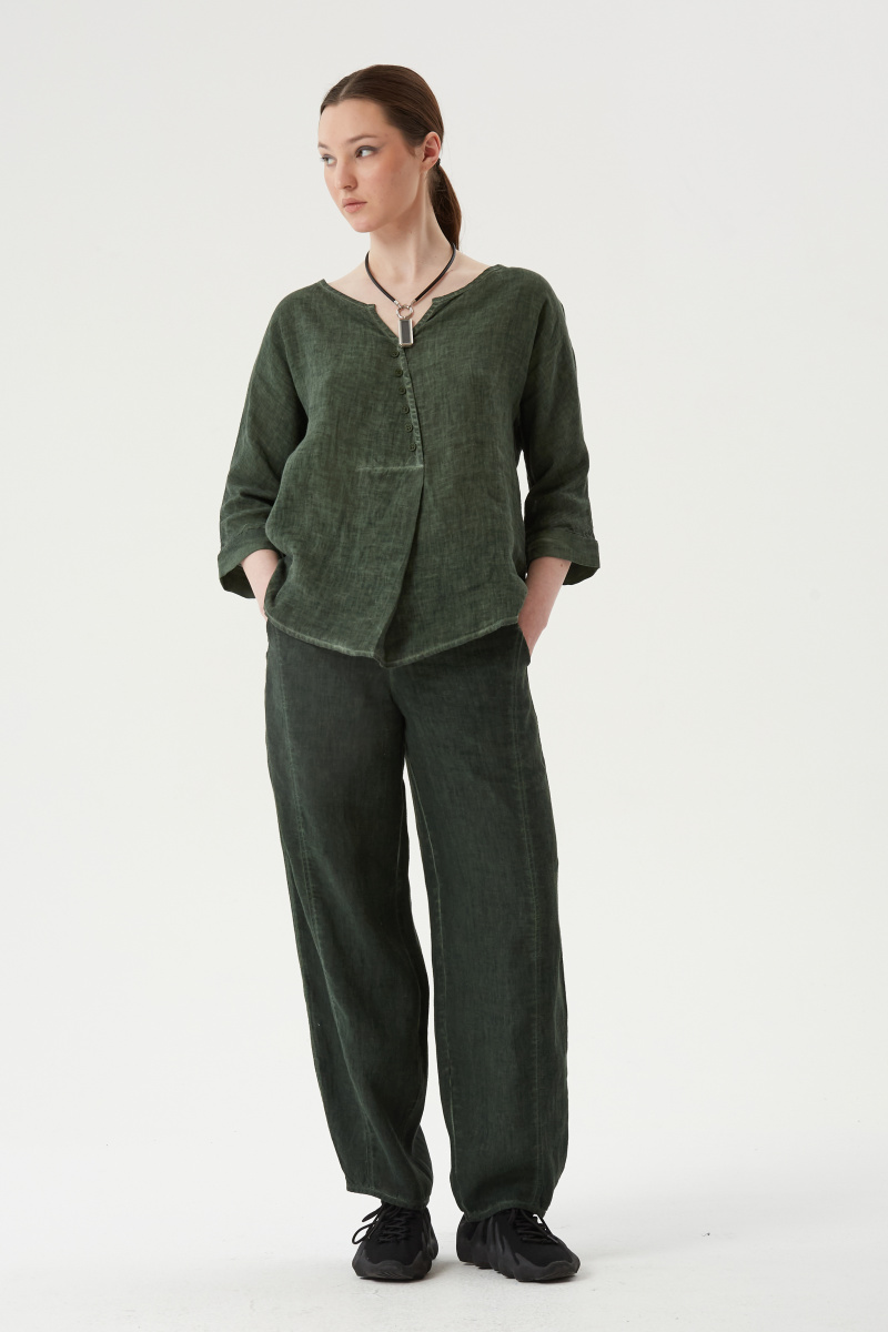 блуза 111 зеленый, брюки 206 (11)