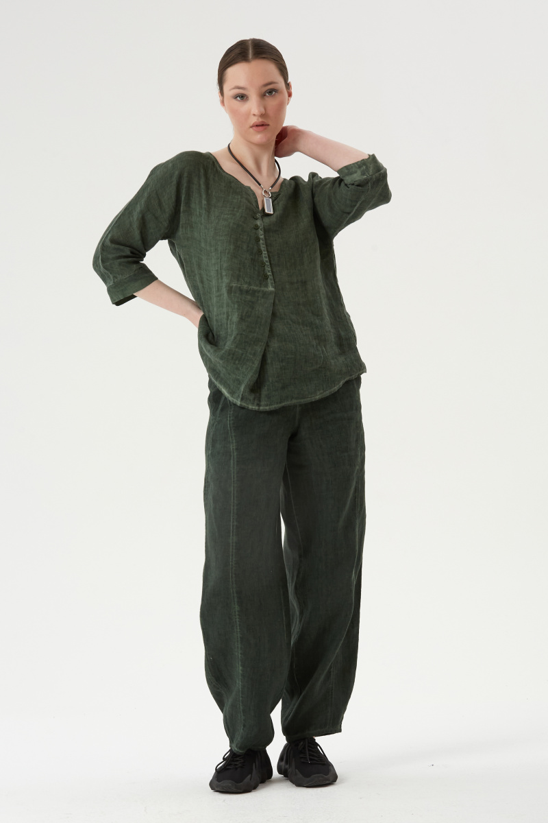 блуза 111 зеленый, брюки 206 (7)