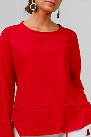 брюки 254 белый, туника 1085 красный (22)