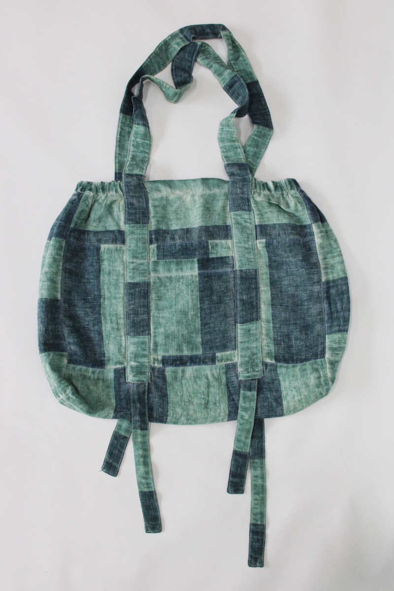 1374 сумка полоса бирюзовый