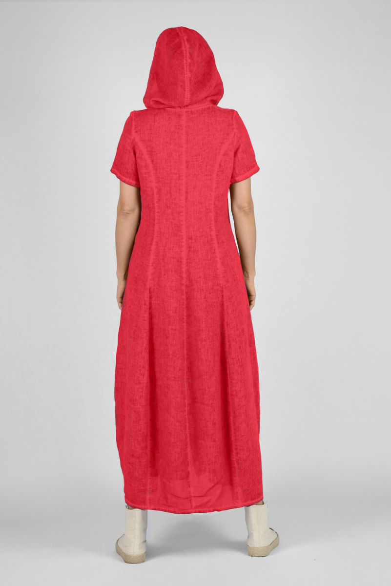 платье 516 лен пк (5)красный