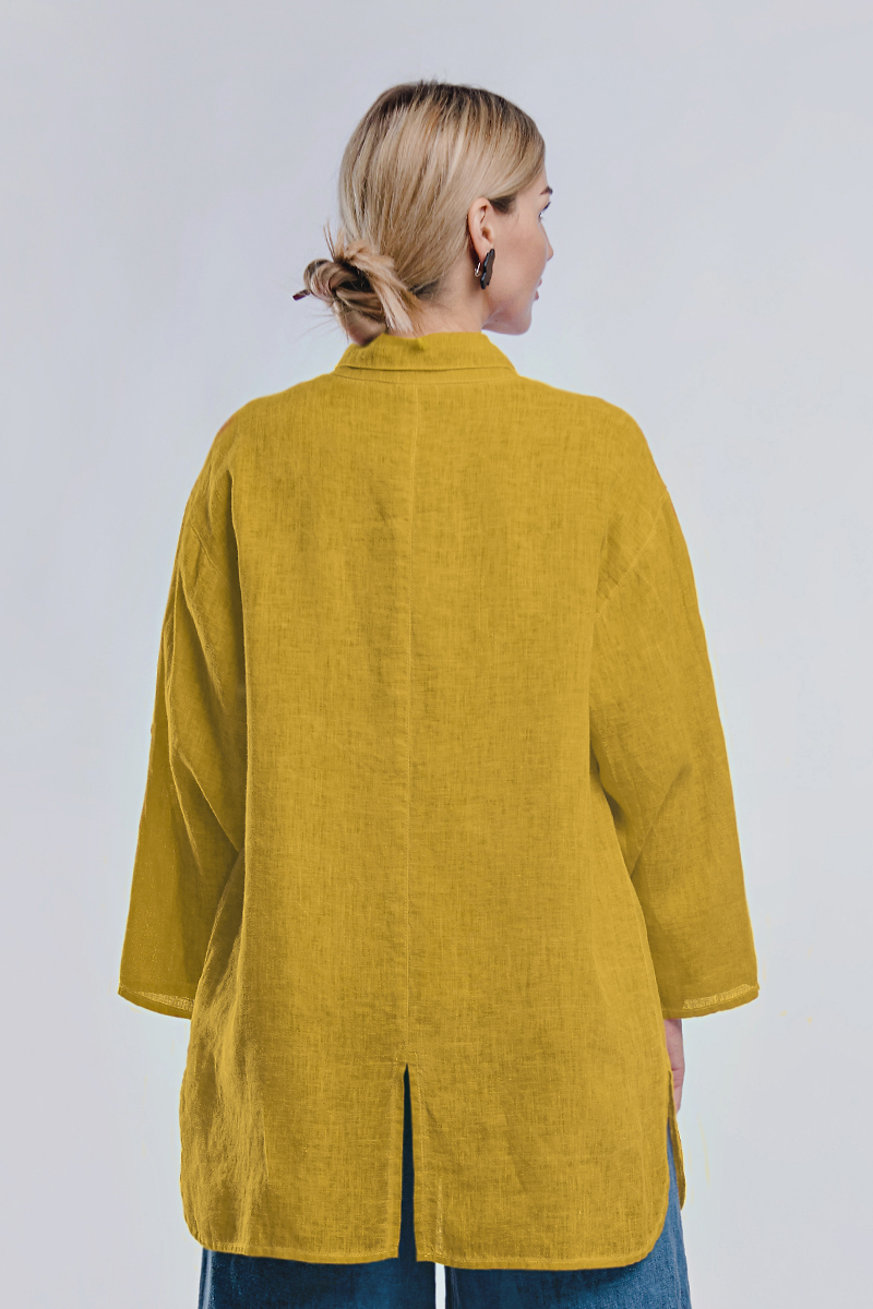 туника 1834 лен пк, бр. 263 лен пк (3) желтый