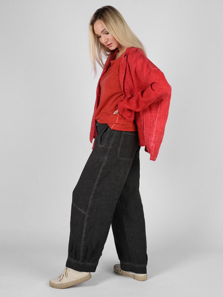 Жакет 357 лен красный, Блуза  119 тр пк , Брюки 264 лен т (3)