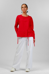 брюки 254 белый, туника 1085 красный (3)
