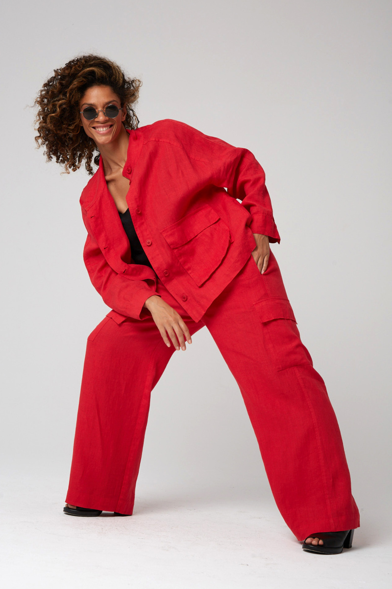 жакет 3053 красный брюки 20030 (1)