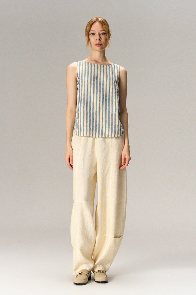 брюки 290 лен молоко (1)