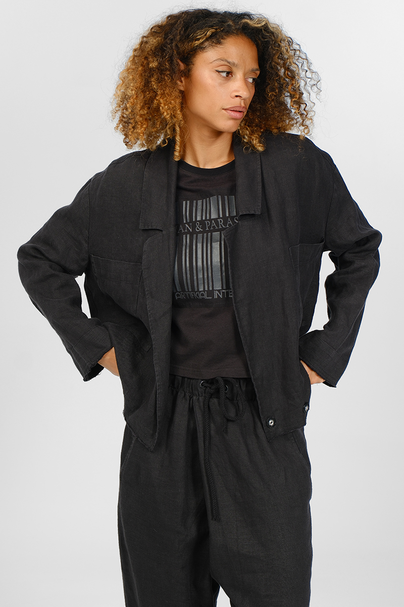 брюки 2107лен, жакет 3088 черный (2)