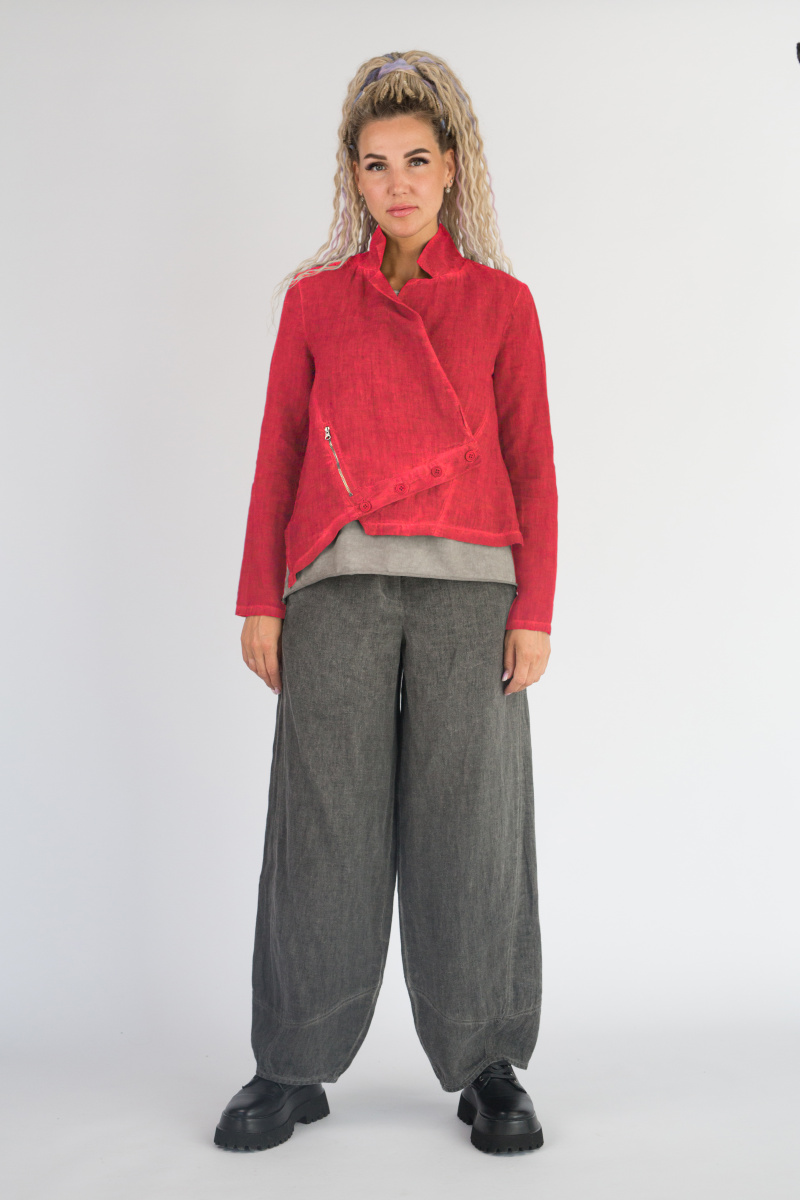 Жакет 301 лен пк красный (1)