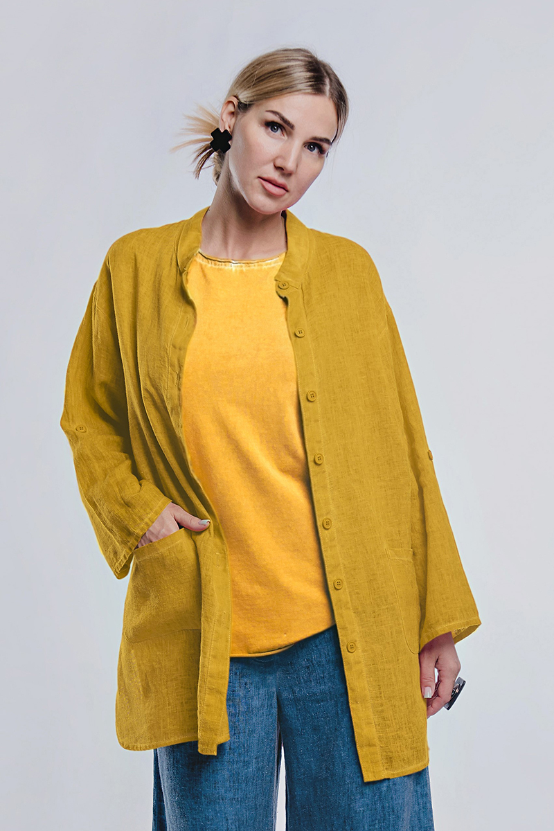 туника 1834 лен пк, бр. 263 лен пк (1) желтый