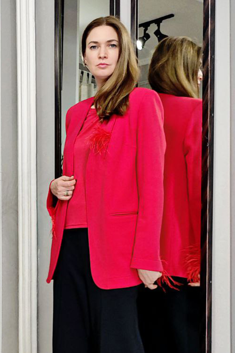 жакет 3095 красный перья (1)