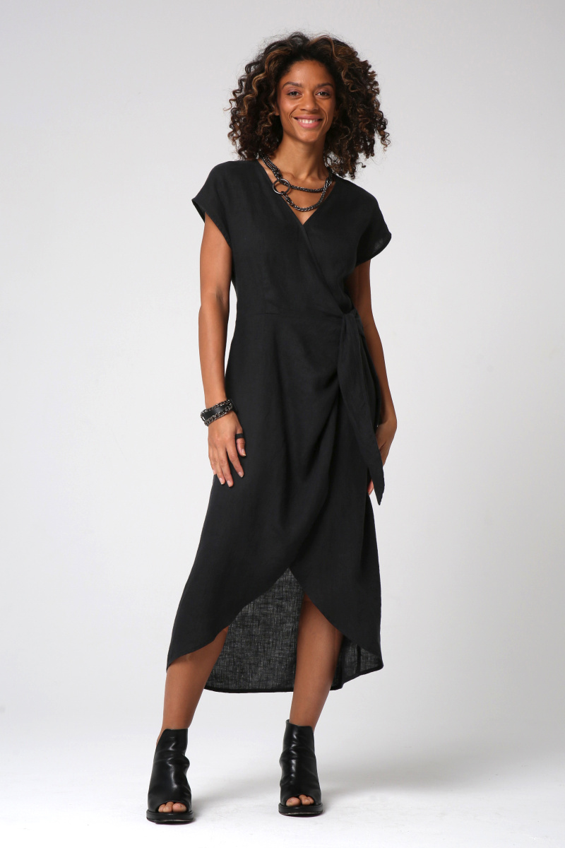 платье 5076 лен черный (1)