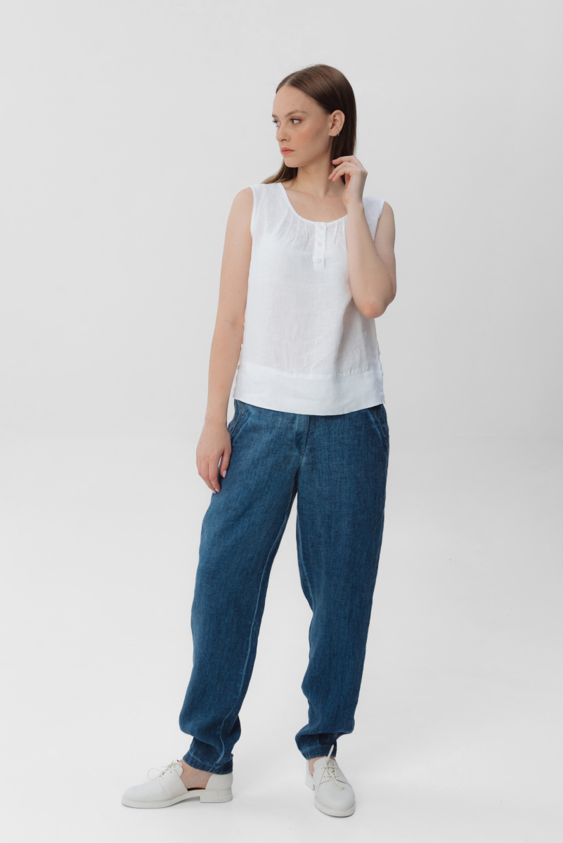 блуза 1057 белый, брюки 1953 (1)