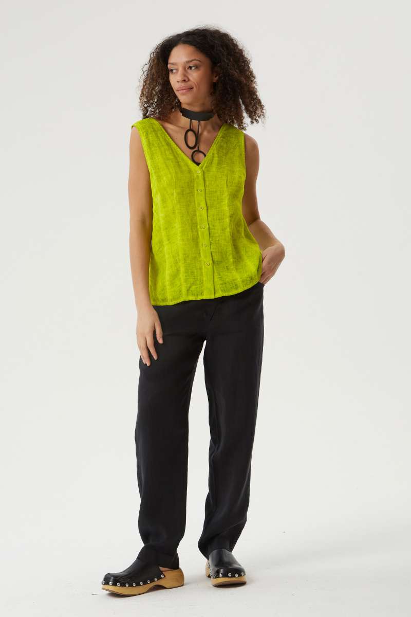 блуза 1048св.зеленый лен (5)