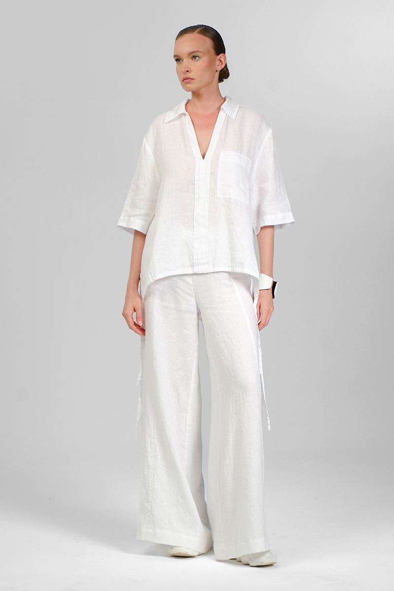 блуза лен 1120 белый (1)