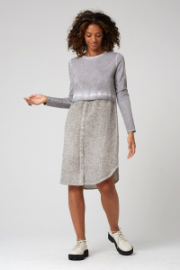 платье 1455 серый (1)