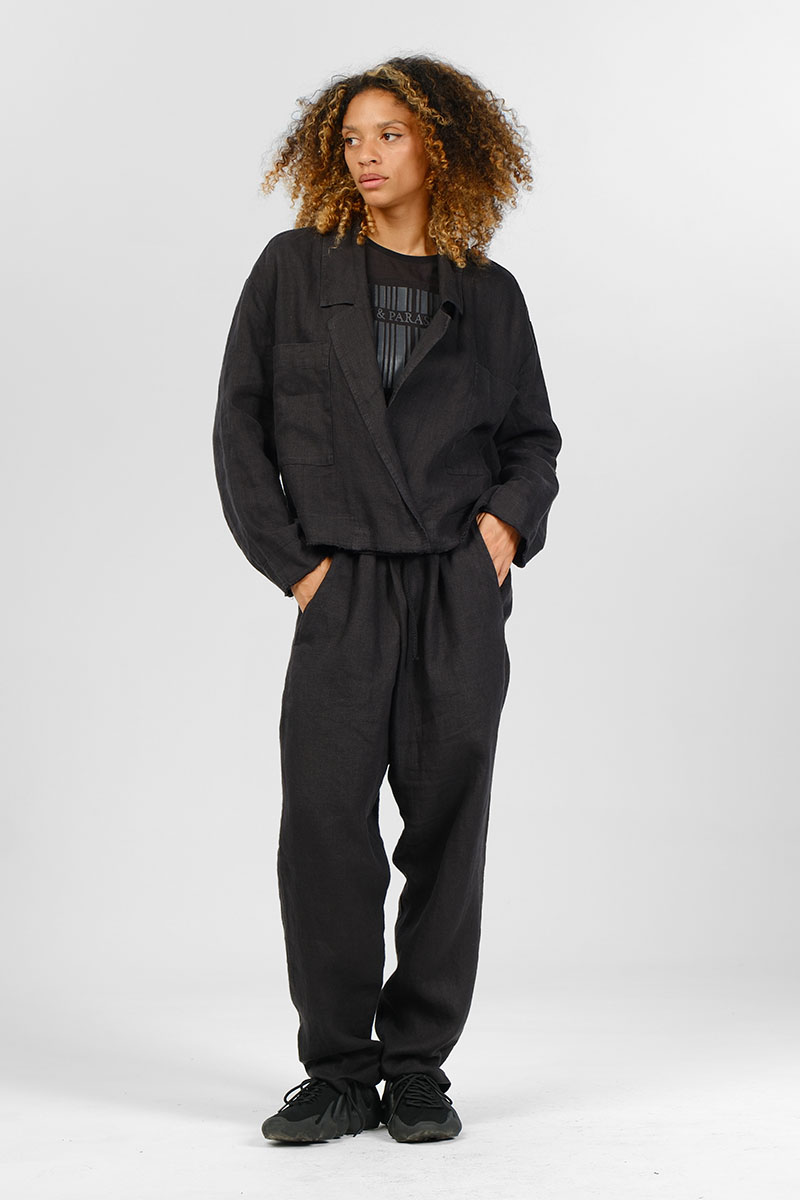 жакет 3088 черный, брюки 2107 лен (1)