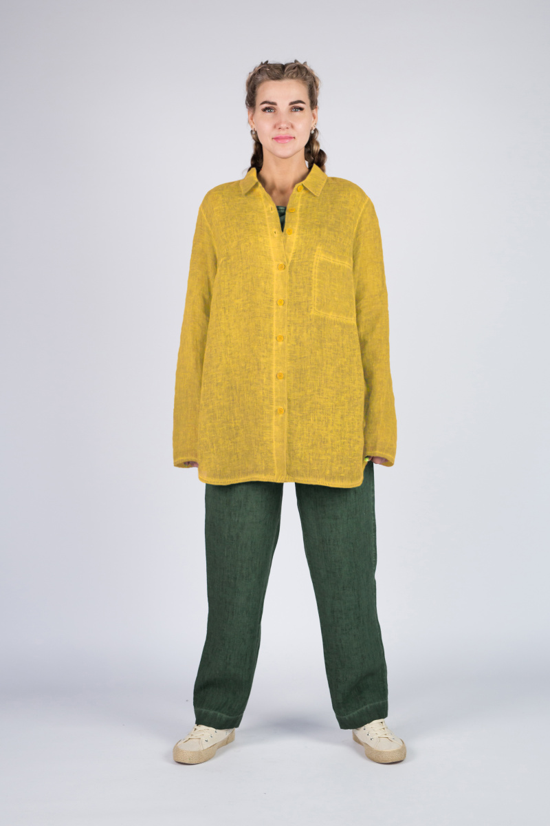 блуза 189  лен пк блуза 119 тр брюки 203 лен пк (6) желтый