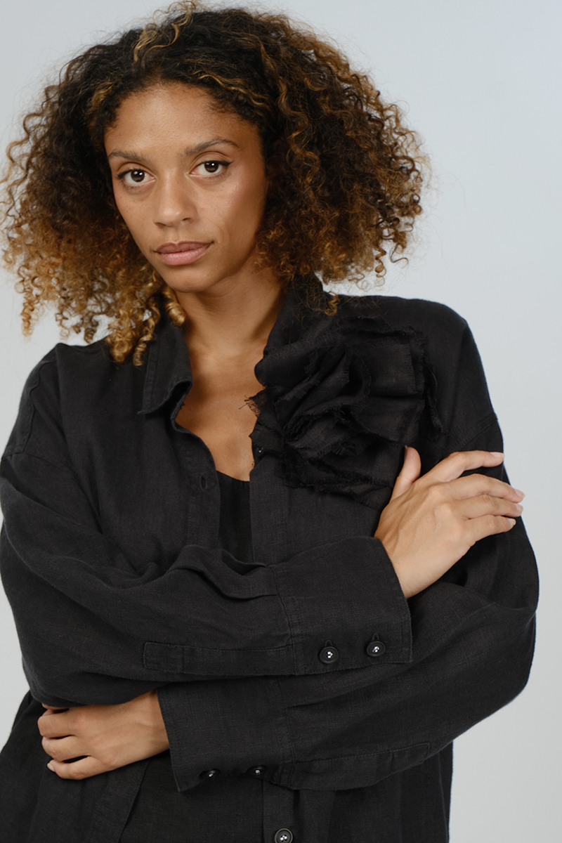 бант черный лен 738 (2)