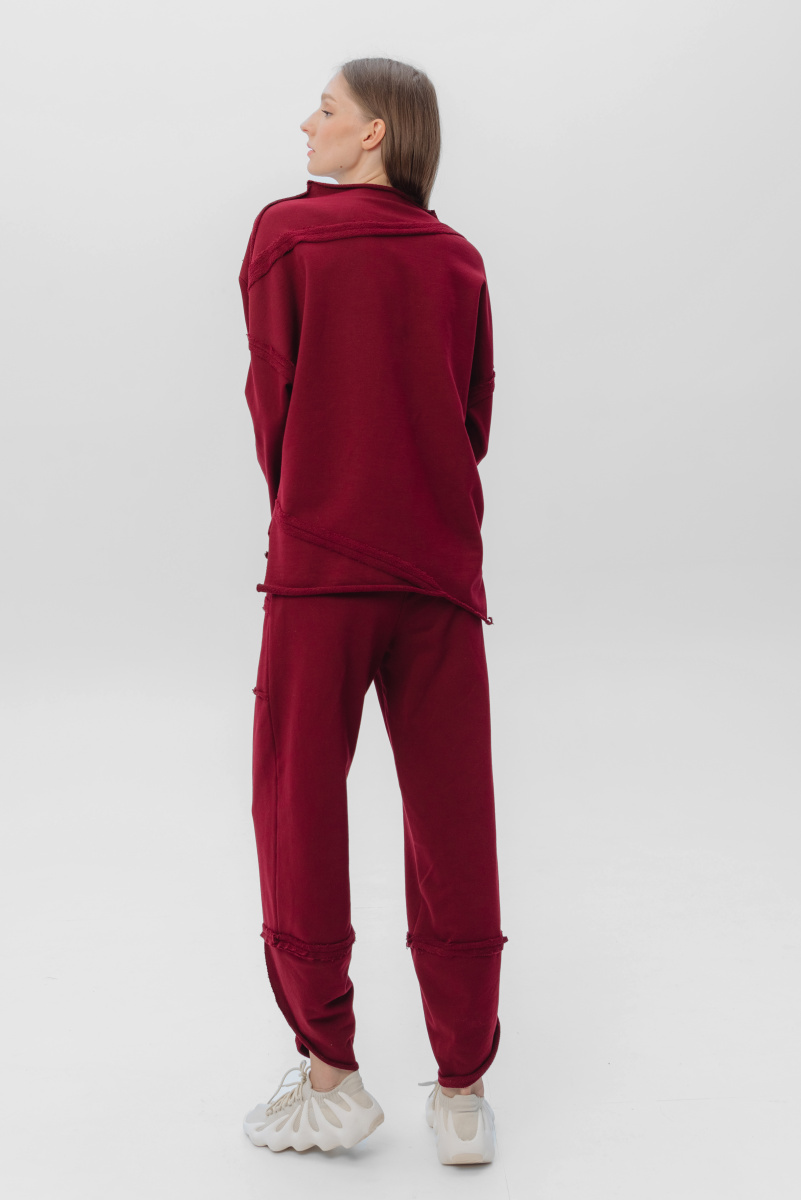 брюки 20024 бордовый , туника 1072   (6)