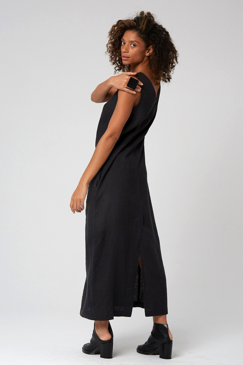 платье 5070 лен черный (3)