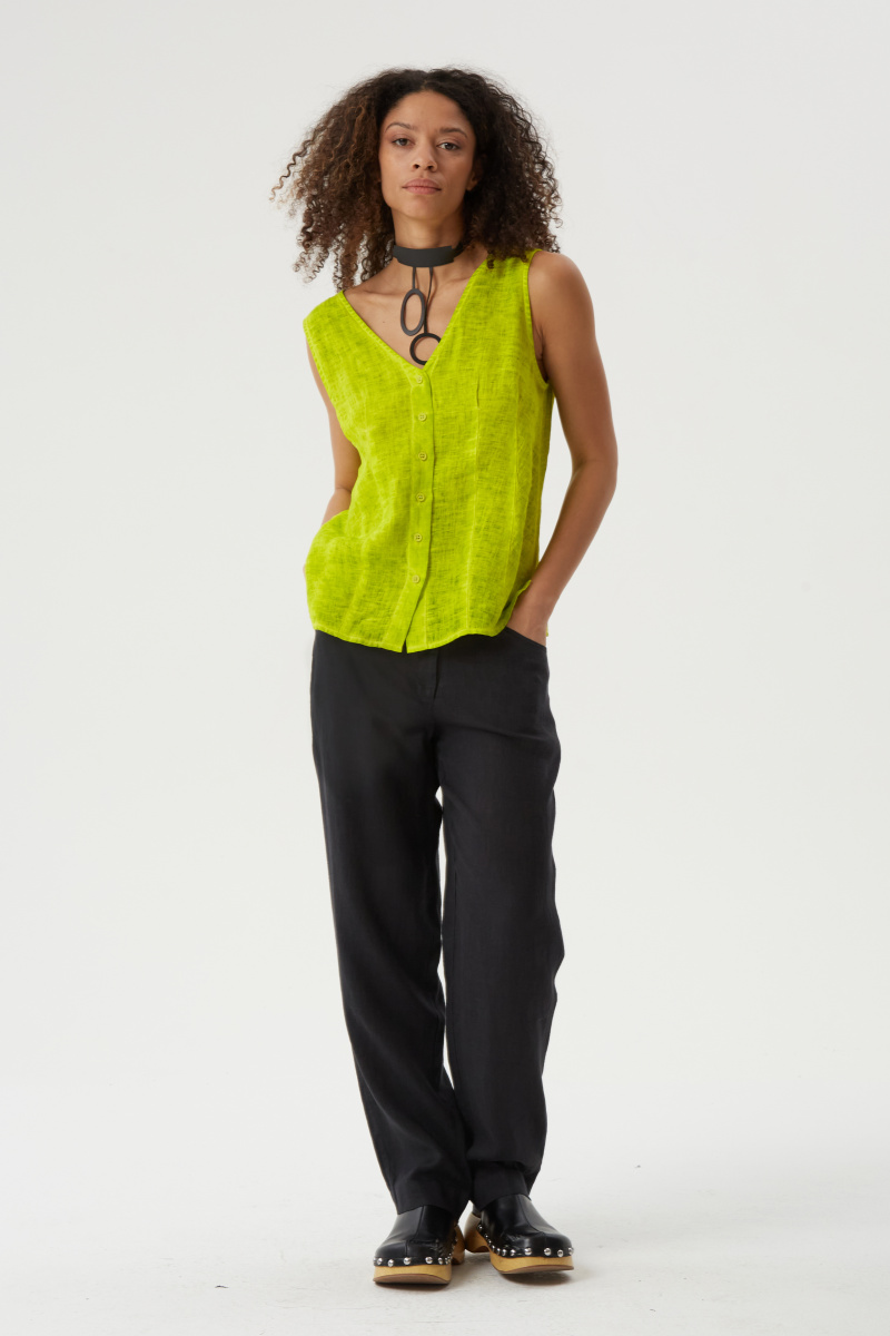 блуза 1048св.зеленый лен (4)