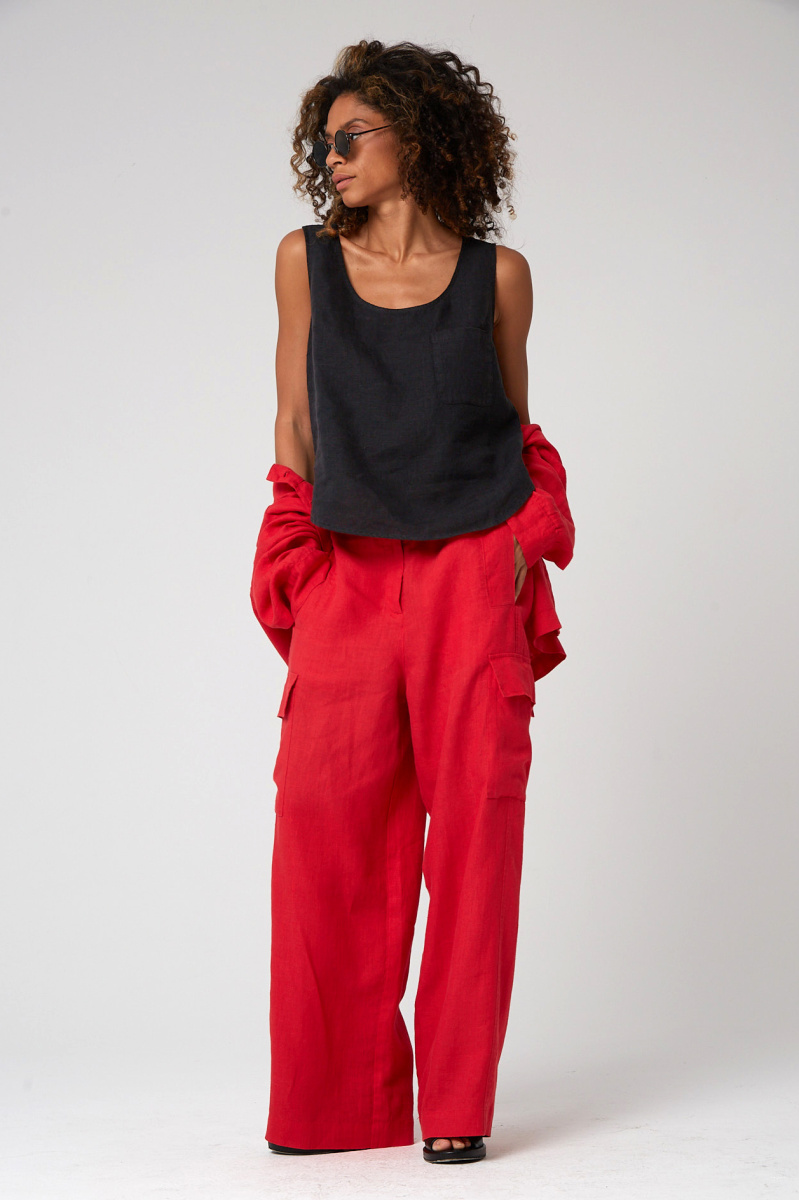 брюки 20030 красный жакет 3053 (2)