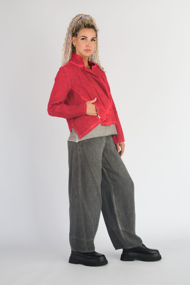 Жакет 301 лен пк красный (2)