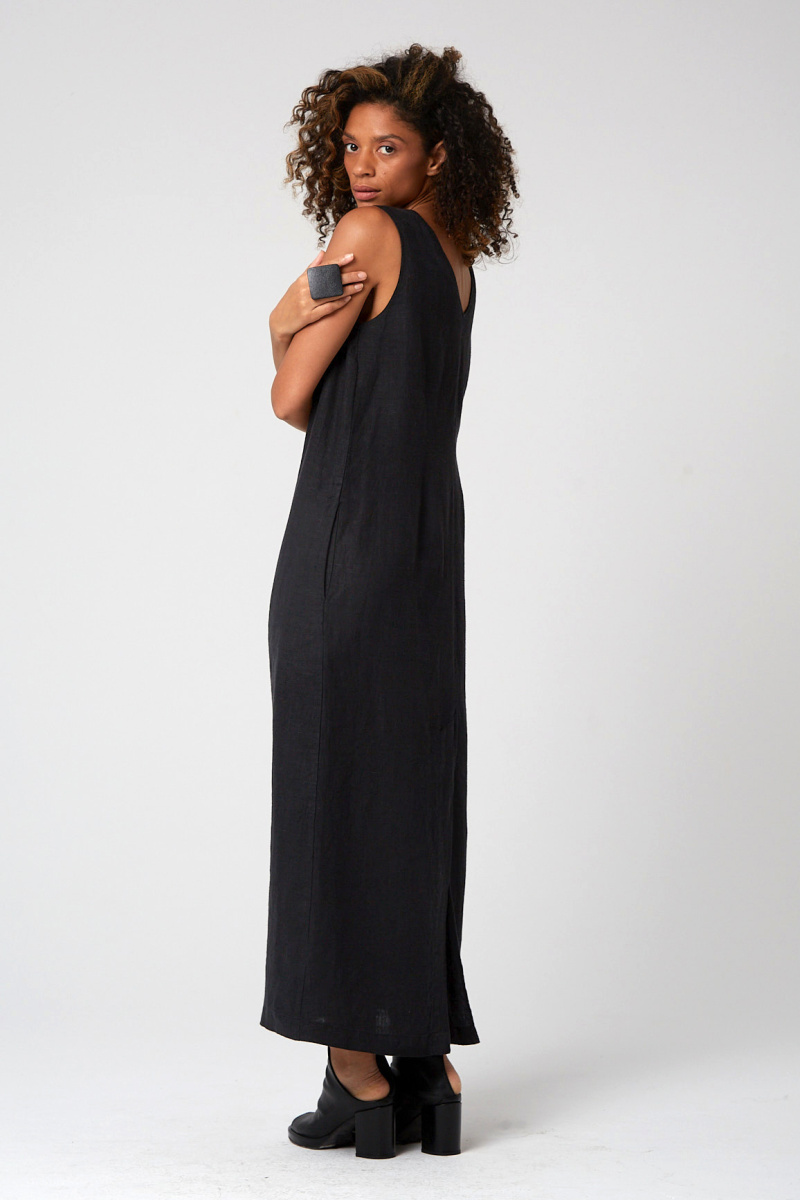 платье 5070 лен черный (7)