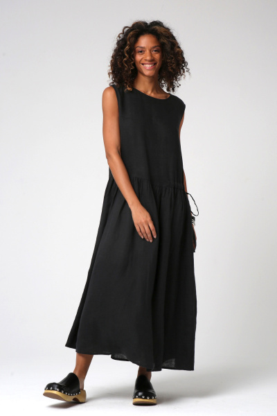 платье 5072 лен черный (1.1)