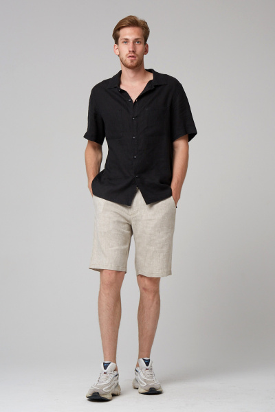 рубашка 131 черный, шорты 226 натуральный (2)