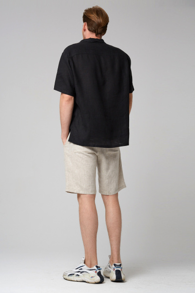 рубашка 131 черный, шорты 226 натуральный (5)