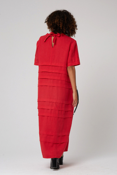 платье 5071 красный  (3)