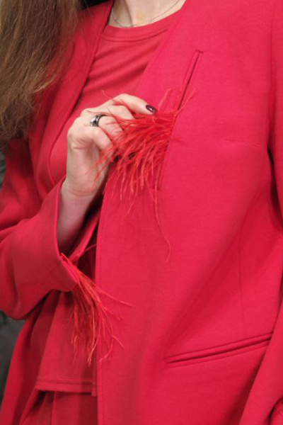 жакет 3095 красный перья (3)