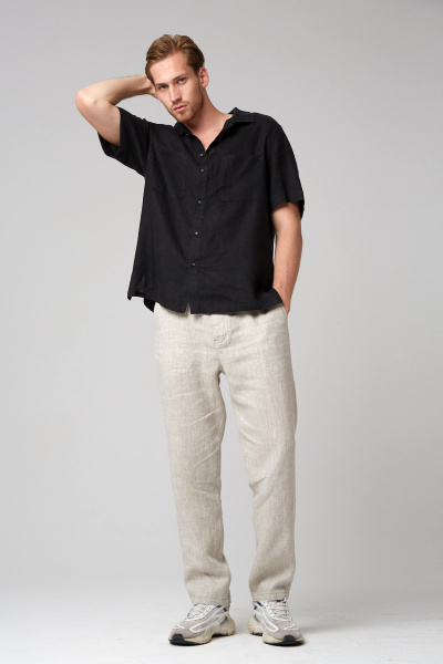 брюки 224 натуральный, рубашка 131 черный (5)