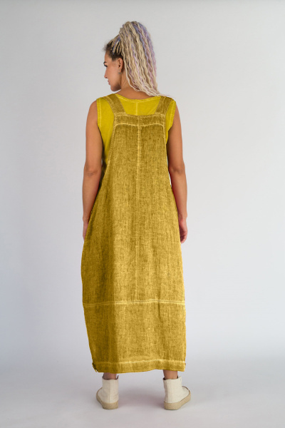 Сарафан 546 лен пк (7) желтый 3