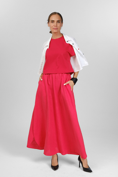 юбка 632 красный, жакет 3077 (6)