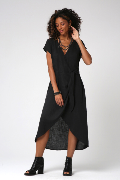 платье 5076 лен черный (3)
