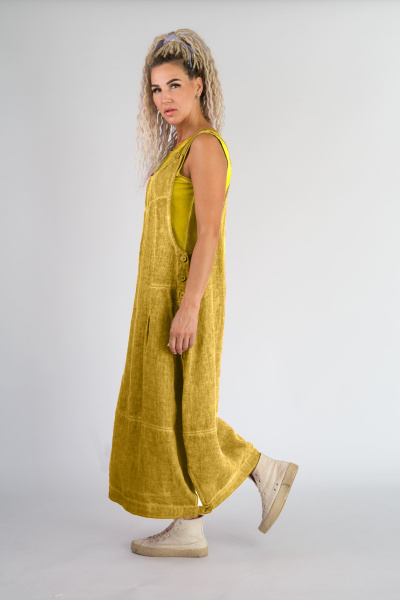 Сарафан 546 лен пк (1) желтый 1
