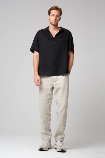 брюки 224 натуральный, рубашка 131 черный (3)