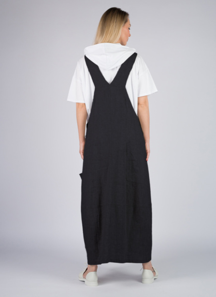 сарафан 533 лен черный (2)