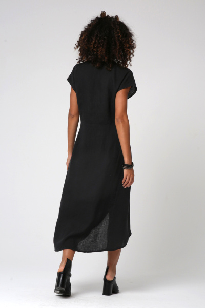 платье 5076 лен черный (5)