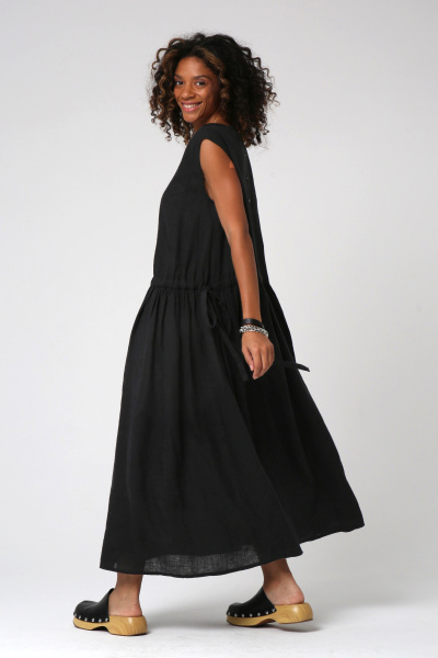 платье 5072 лен черный (4)