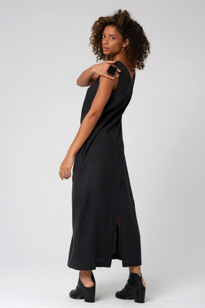 платье 5070 лен черный (3)